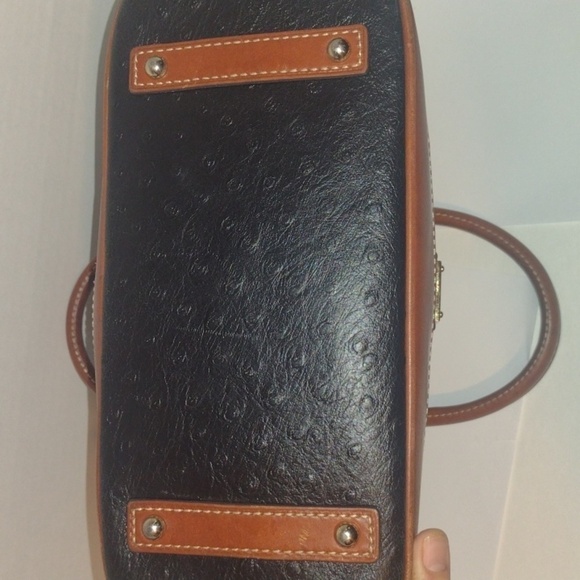 Dooney & Bourke Black Ostrich Zip Zip Satchel - Picture 11 of 16